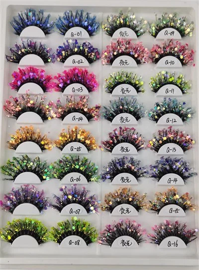 Csillogó csíkos szempillák